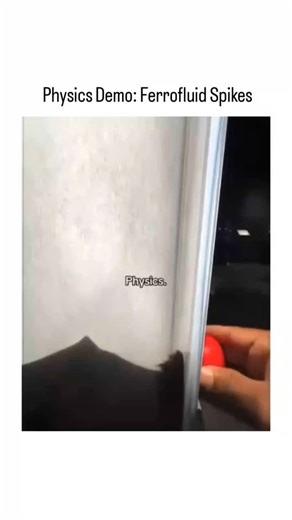 Science on Instagram: "Ferrofluid + Magnet = Awesome physics! Check out these cool magnetic spikes forming in real-time . Via :- it's_ammiie . . #ferrofluid #physics #science #magnetism #coolscience #viral #explore #trending"