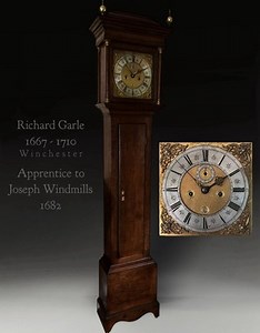 Longcase Clock Richard Garle Winchester 1667-1710 App. to Joseph Windmills 1682  | eBay UK