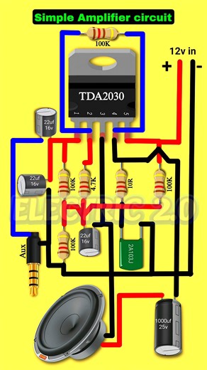 How to make amplifier #amplifier #circuit #TDA2030 #Amplifier #diagram | Electric 2.0