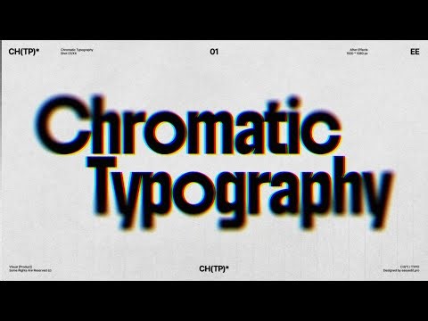 Chromatic Aberration Typography | After Effects Color Split Template