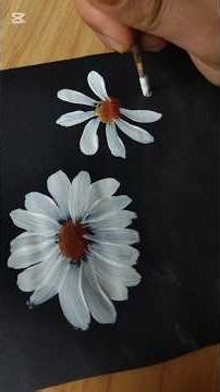easy daisy painting for beginners #painting #flowers #daisy #dailyvlog #art #daisypainting