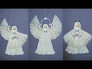 Cool gift ideas 😍 DIY macrame angel. Easy tutorial for beginners on how to make 😇. Macrame wall art