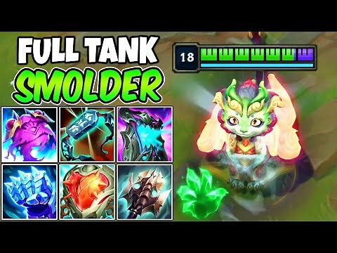 TANK SMOLDER TOP WITH GRASP OF THE UNDYING | NEW ITEMS SEASON 14 Build & Runes | League of Legends