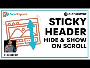 Sticky Header Hide and Show on Scroll - Elementor Wordpress Tutorial - Sticky Top Header Template