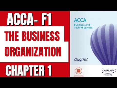 Chapter 1 The Business Organization/ F1 / ACCA