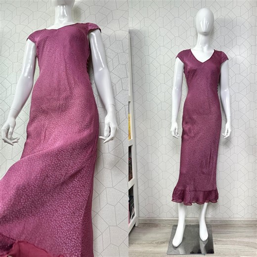 Vintage Monsoon Silk Viscose Floral Maxi Dress 90s Size Uk10 - Etsy