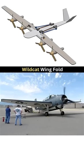 Mechanical systems working videos on Instagram: "Ever wondered how WWII fighter planes folded their wings to save hangar space on aircraft carriers? This CAD model reveals the genius of the Grumman F4F-4 Wildcat’s Sto-Wing folding mechanism. By cleverly hinging the wings to fold aft, designers increased carrier storage capacity by up to 50%. Compact, effective, and mechanically elegant—this design shaped naval aviation and still inspires 3D modelers today."