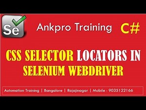Selenium with C# 8 - How to use CSS Selectors in selenium locators? How to locate elements by CSS?