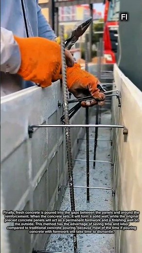 Precast Concrete Panels Fixed to Form a Solid Wall