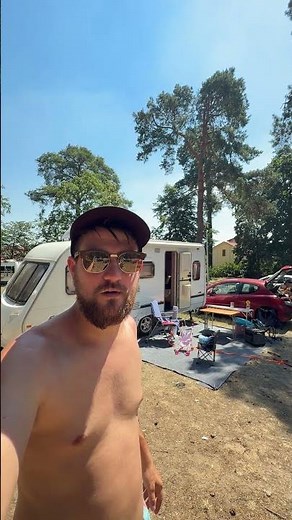 Installing a bag awning on a caravan