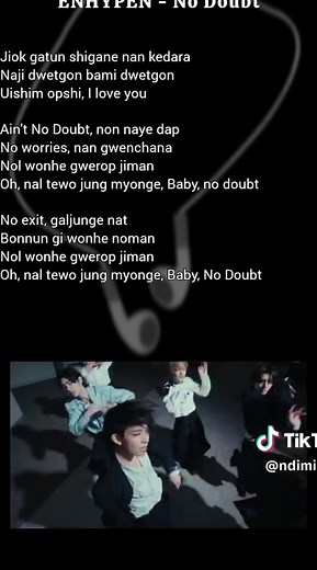 ENHYPEN - No Doubt: Full Lyrics and Insights