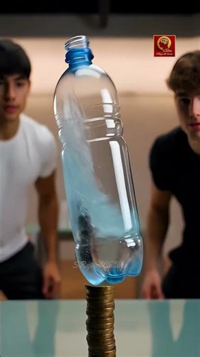 INSANE Duo Bottle Trick Shot 🤯 Perfect Coin Landing in Slow Motion!