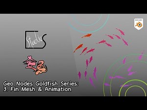 [Blender] Let's create a flock of goldfish with Geometry Nodes! Ep.3 Fin Mesh & Animation