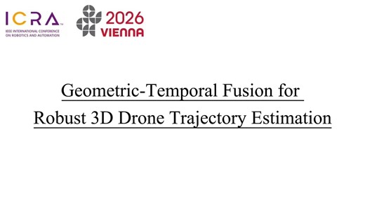 Geometric-Temporal Fusion for Robust 3D Drone Trajectory Estimation