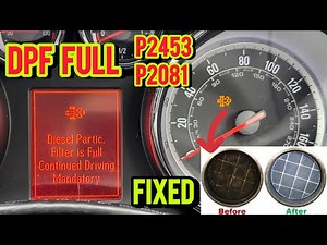 Vauxhall DPF Full P2453 P2081 Diesel Particulate Filter Full DIY How To Clean Easy Steps