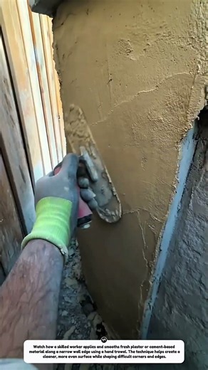 The Satisfying Way to Smooth a Wall Edge | Professional Plaster Finishing