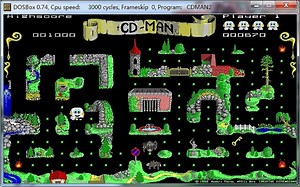 CD-MAN最好的吃豆子DOS小游戏电脑单机经典怀旧轻松休闲娱乐居家旅行办公室