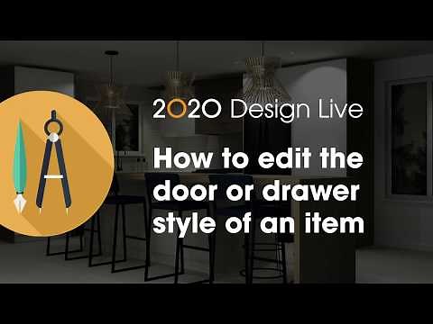 2020 Design Live Tip: How to edit the door or drawer style of an item