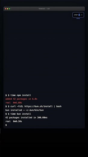npm install too slow? Switch to Bun — 20× faster