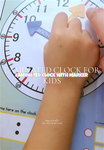 Pagtuturo ng Oras gamit ang Laminated Clock