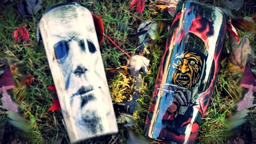 😱 The scariest hand painted Halloween cups ever?👻 🎃