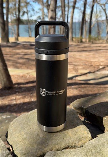 The sounds of nature and a full cup of hot TRCC just hit different. 🌲☕ Fresh air, open skies, and coffee that goes wherever you do. Never leave home without it! #coffee #nature #coffeecup #veteranowned #freshlyroasted