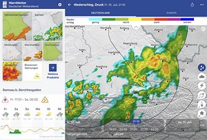 DWD erweitert Angebote der WarnWetter-App