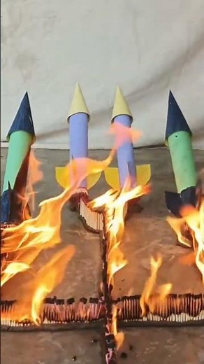 Rocket vs Matchsticks Experiment | Simple Science Demo #matchstickrocket