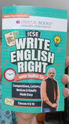 Study with Sudhir on Instagram: "Our book of ICSE Essays, Letters, Notices, Emails is published and available on Amazon and Flipkart. Order your copy today. #icseclass10 #icseclass9 #englishwithsudhirsir #icseenglish #sudhirsahasranaman #oswaalbooks"
