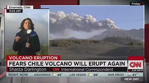 Volcano erupts in chile