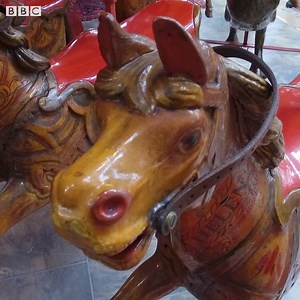 This isn't your average carousel - it's toured the country, spent nearly 30 years in the back of a lorry and could cost you £100,000. | BBC Nottingham