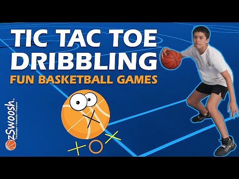 Fun BASKETBALL Drills for Kids - ❎ Tic Tac Toe 🅾️ (Dribbling Game)
