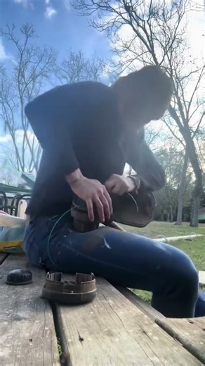 This song cannot have been better for doing weedeater string 😂 #gardening #lol #fyp #exp