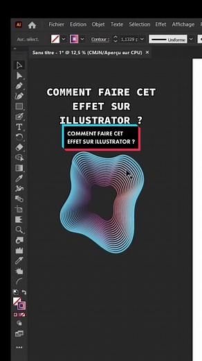 Effet de ligne en profondeur sur Illustrator : Tuto