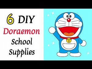 6 DIY Doraemon School Supplies / Easy paper craft / Paper crafts for school / girl crafts / how to