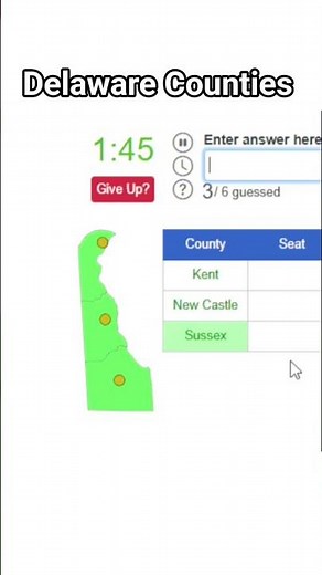 Delaware Counties Quiz #jetpunk #geography #delaware #counties #quiz