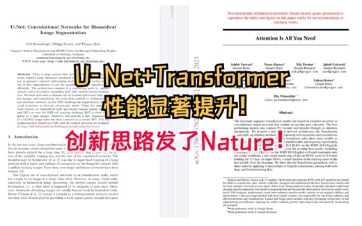 Transformer+UNet性能显著提升！创新思路直接发了Nature！这两搭配简直就是王炸