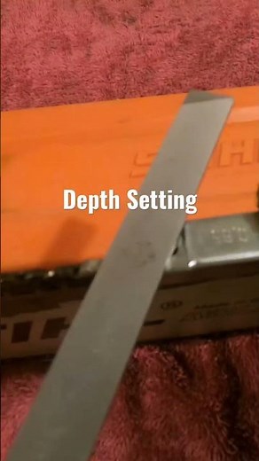 Stihl Chainsaw Sharpen + Depth Gauge Setting #chainsaw #stihl #service #woodworking #tools #wood