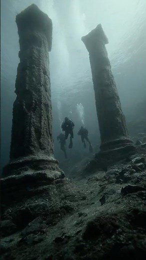 Deep Sea Camera Records Structure Standing Upright on Ocean Floor