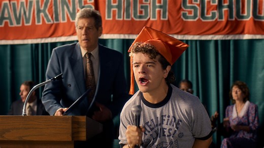 Dustin’s Graduation Speech in the Stranger Things Finale Is Chaotic Good