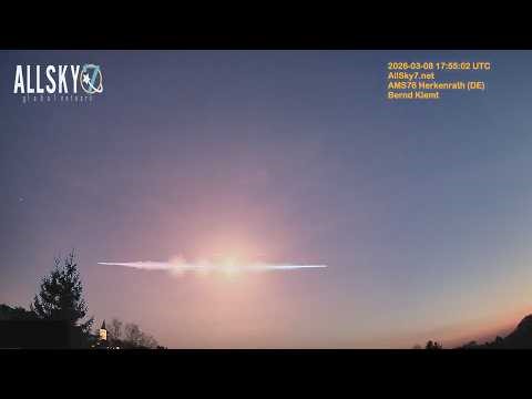 Bright Celestial Object Over Western Germany on March 8, 2026, Identified as Meteorite