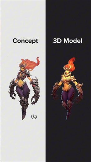 Concept Art vs Final Model
