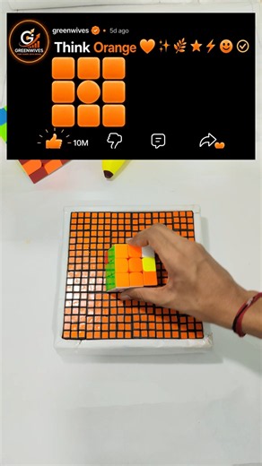 all cube make orange 🟠 l arts rubiks cube l #cube #shortclips #video