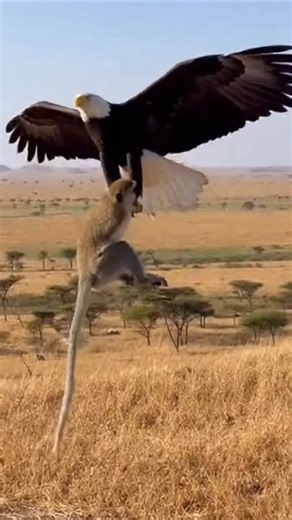 Eagle Grabs Monkey in Mid-Air 🦅🐒 | Wild Nature Moment