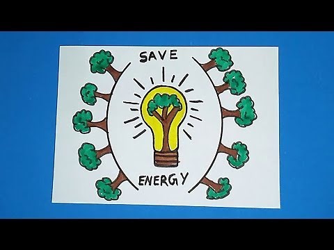 How to Draw Save Electricity Drawing for kids | Save Tree drawing | Save Energy