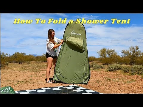 How to Fold a Portable Shower Tent | Wolfwise Pop Up Privacy for VAN LIFE & Camping
