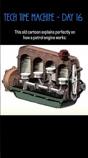 How the IC Engine Works | Old Cartoon Style Explained ⚙️ #shorts