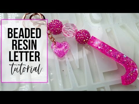 Beaded Resin Letter Keychain Tutorial