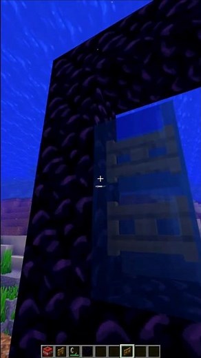 Minecraft UNDERWATER Nether Portal Secret Found? #shorts #minecraft