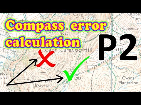 Compass bearing error calculation (advanced) P2